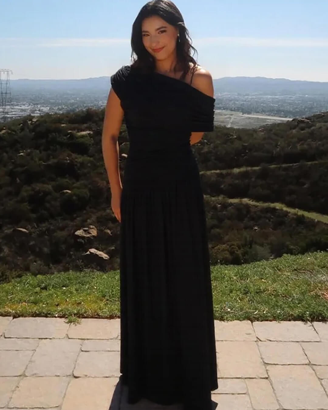 Robe longue asymétrique Ingrid