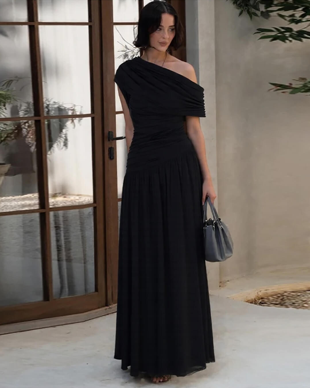 Robe longue asymétrique Ingrid
