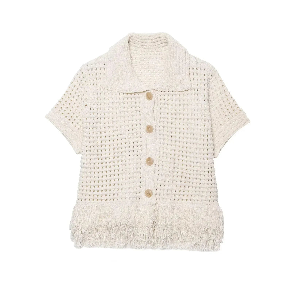 Ensemble jupe à franges en maille Ioanna