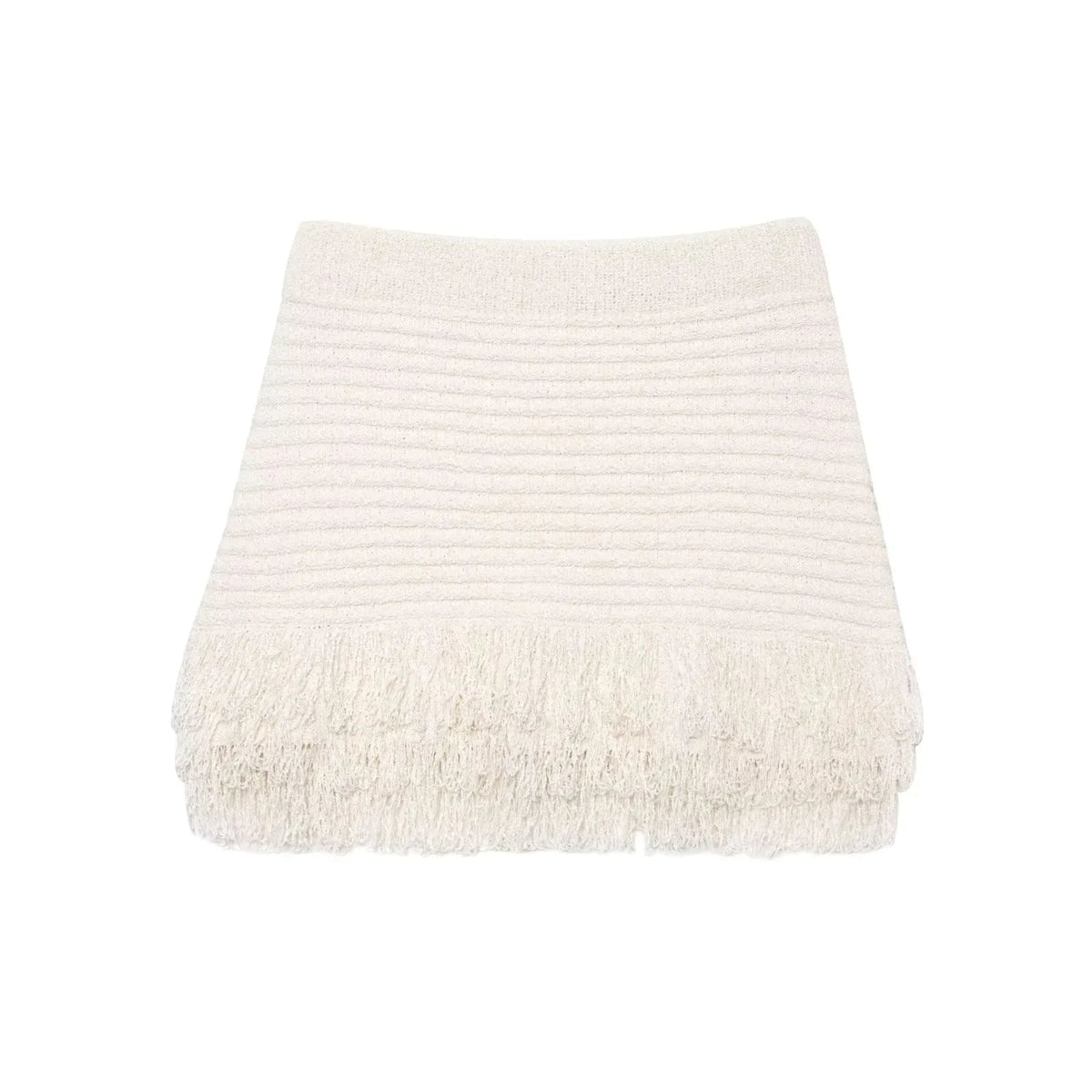Ensemble jupe à franges en maille Ioanna