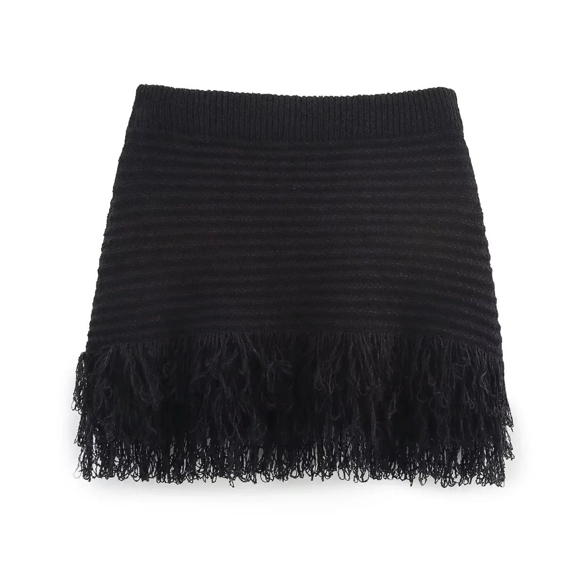 Ensemble jupe à franges en maille Ioanna