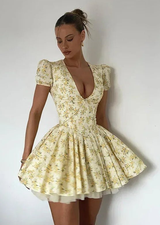 Mini-robe à décolleté en V Iris