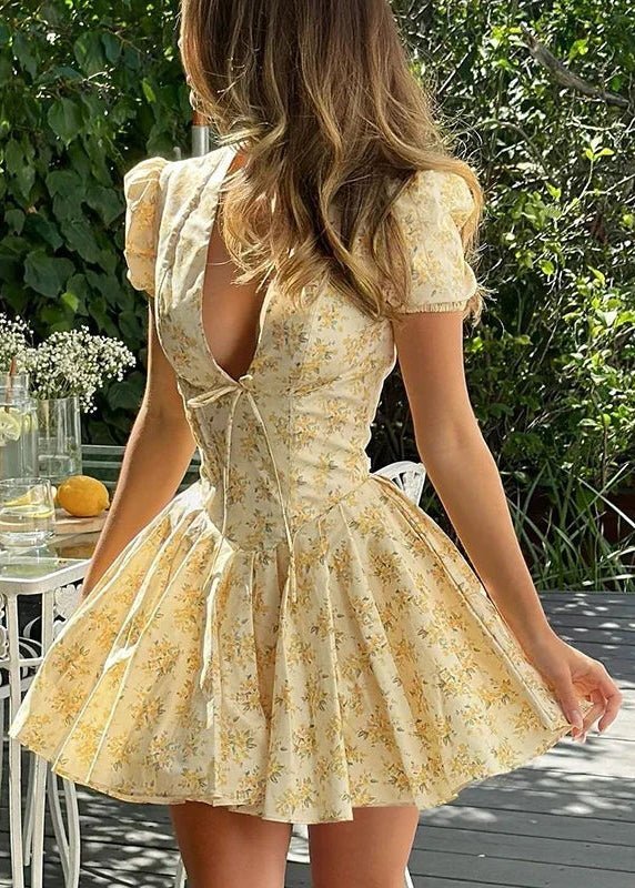 Mini-robe à décolleté en V Iris