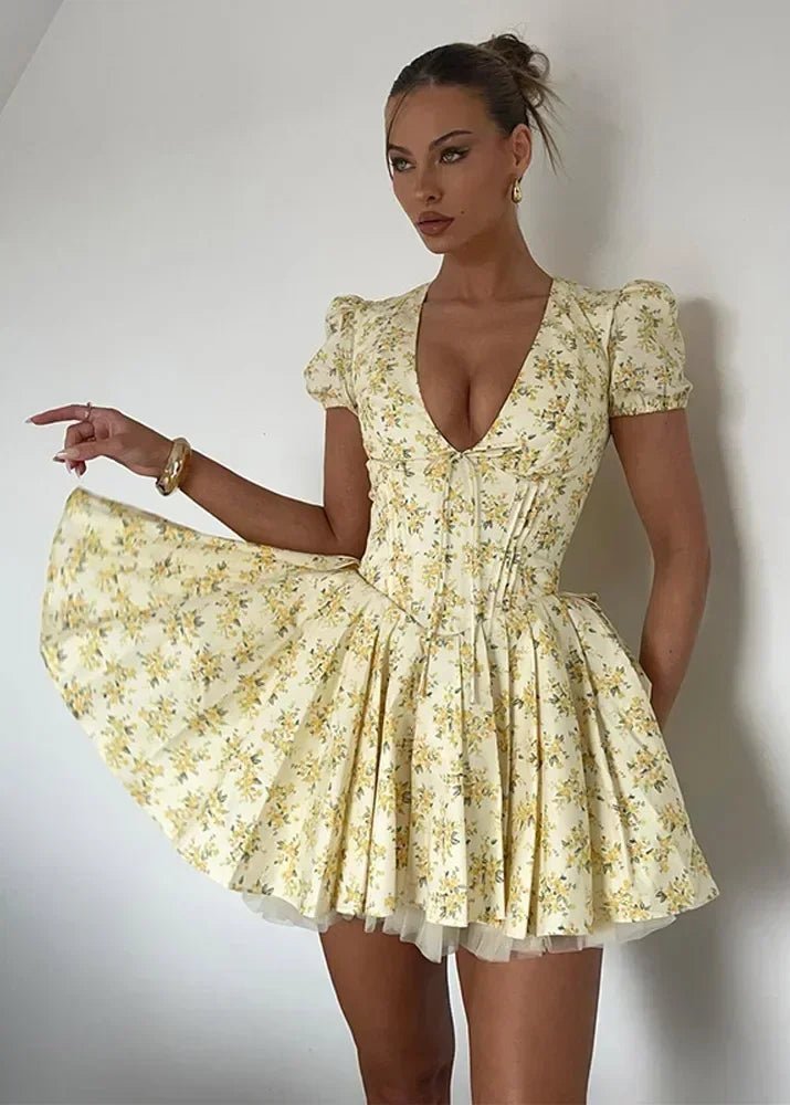 Mini-robe à décolleté en V Iris