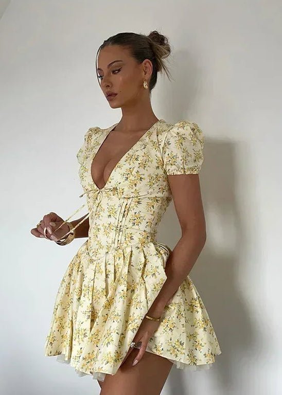 Mini-robe à décolleté en V Iris