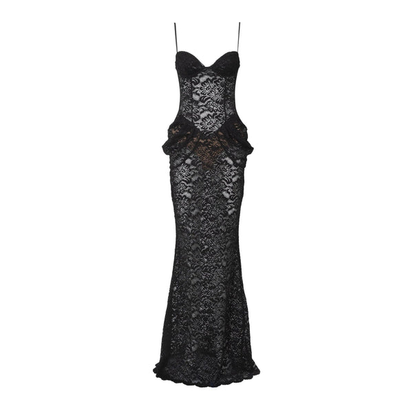 Isabella Corset Lace Maxi Dress