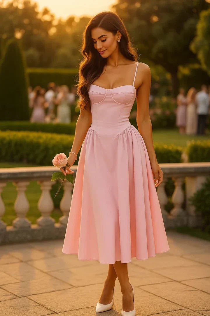 Robe midi Isabelle pour invitée à un mariage