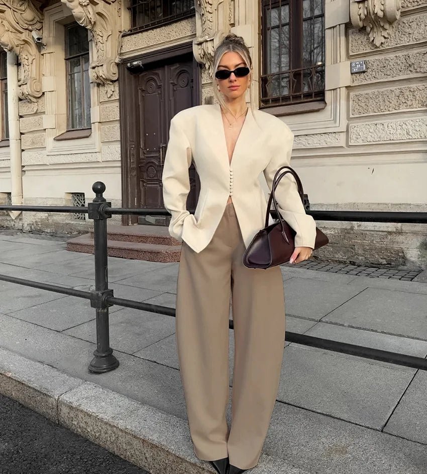 Blazer ajusté rembourré Isadora