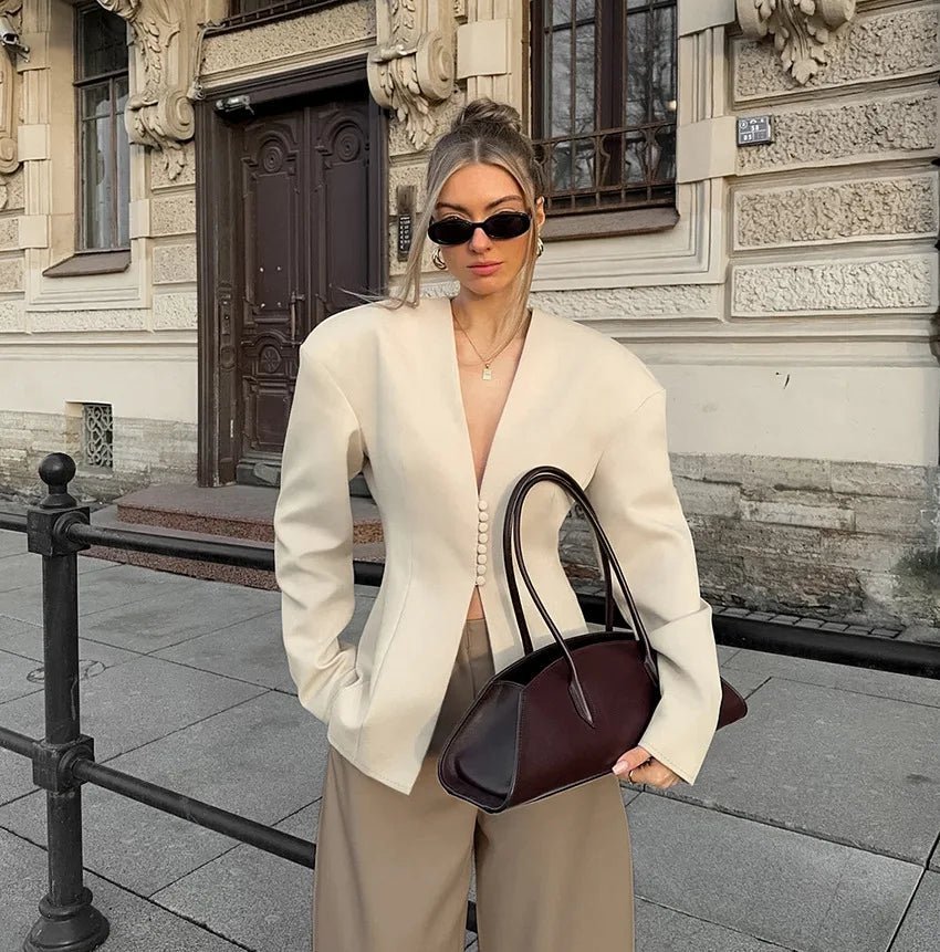 Blazer ajusté rembourré Isadora