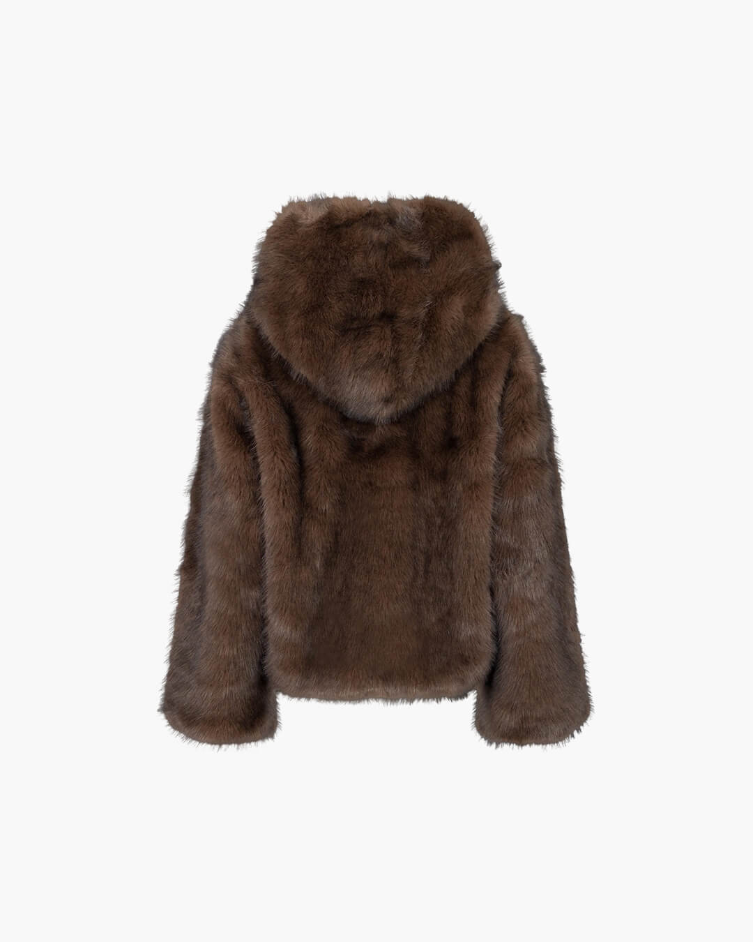 Manteau court à capuche en fausse fourrure Ivy