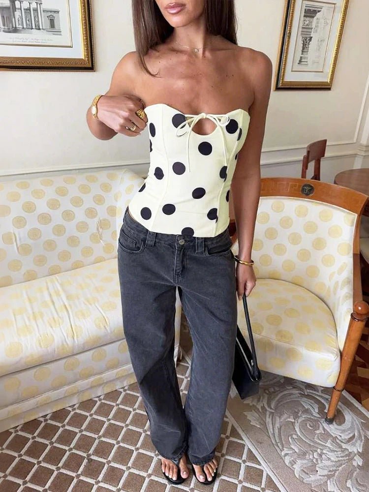 Haut bustier à pois Jaida