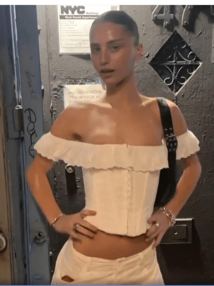 Top corset à volants Jamie