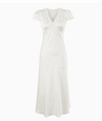 Robe midi satinée imprimée Jamila
