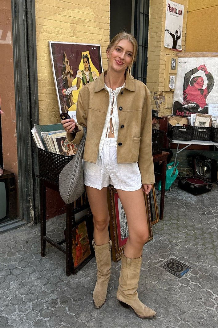 Veste courte en suédine Jane