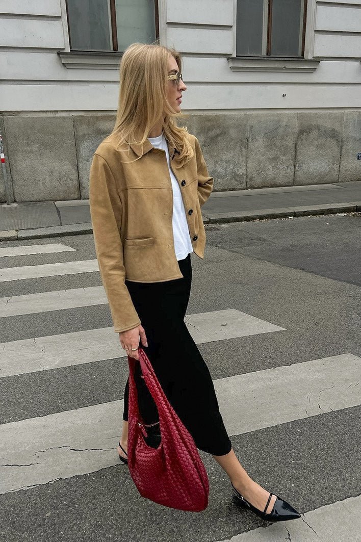 Veste courte en suédine Jane