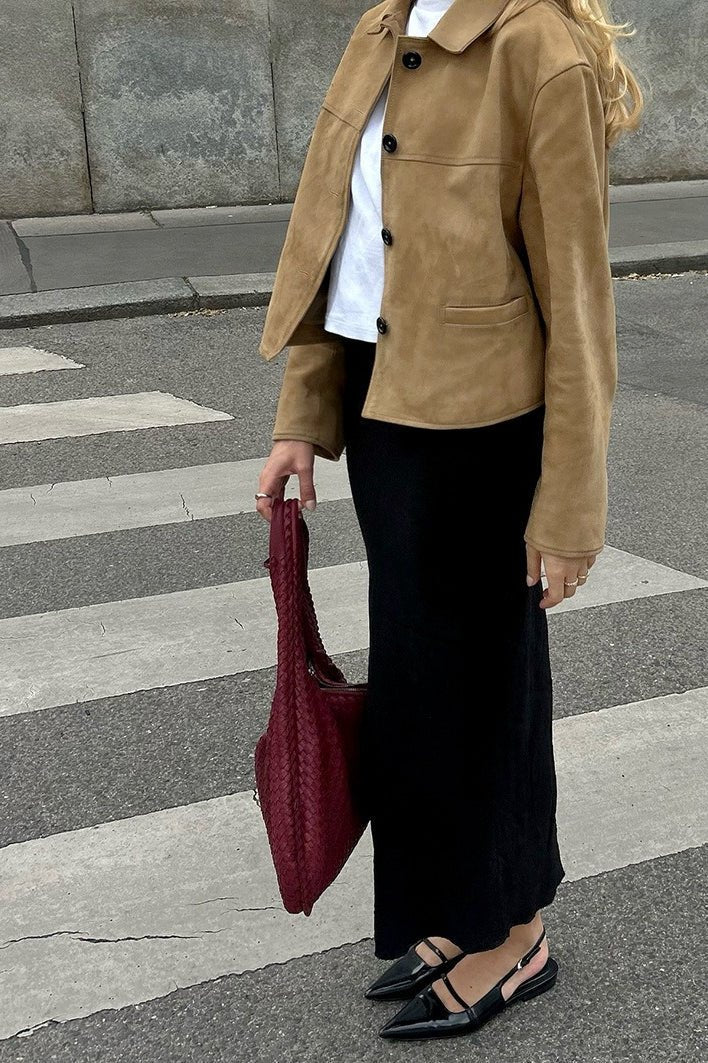Veste courte en suédine Jane