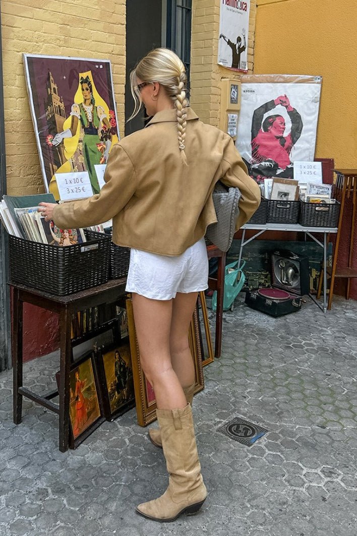 Veste courte en suédine Jane