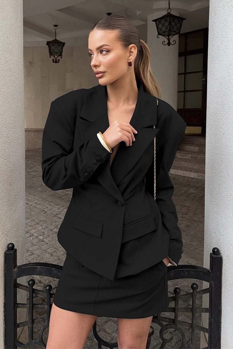 Blazer Janna à un bouton et col châle