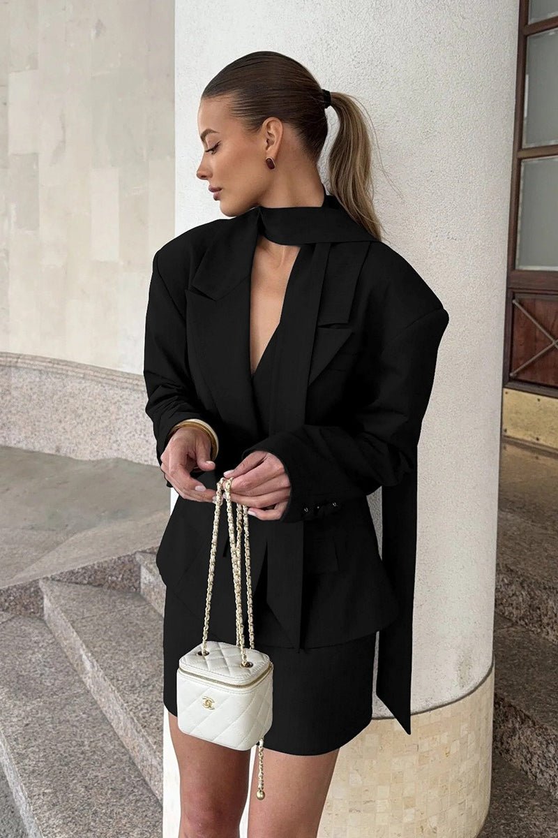 Blazer Janna à un bouton et col châle