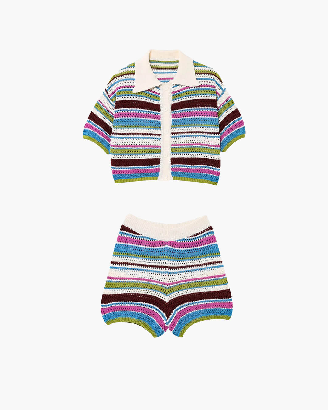 Ensemble pull court et short en crochet Jasmin