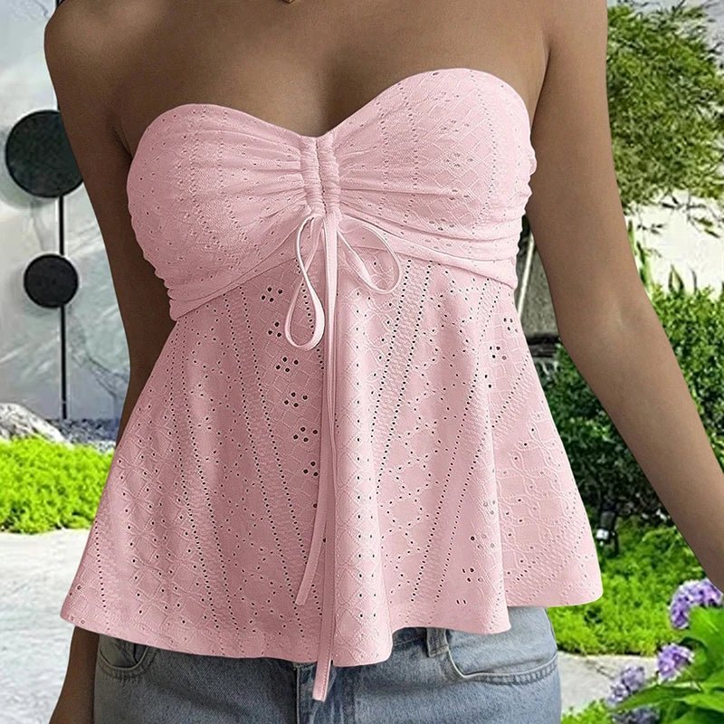 Jasmine Eyelet Bandeau Top