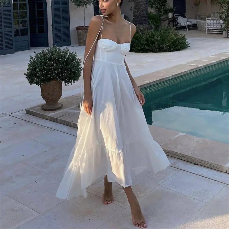 Robe midi fluide à volants Jasmine