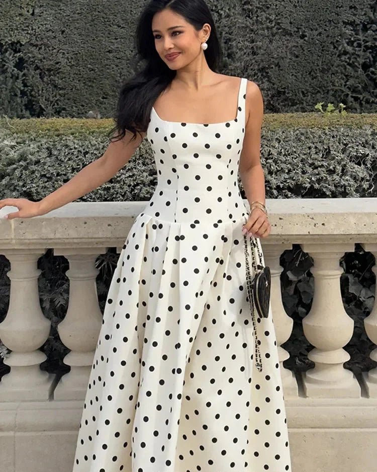 Robe midi à pois Jasmine