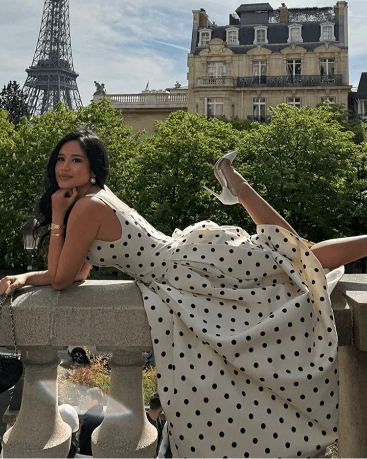 Robe midi à pois Jasmine