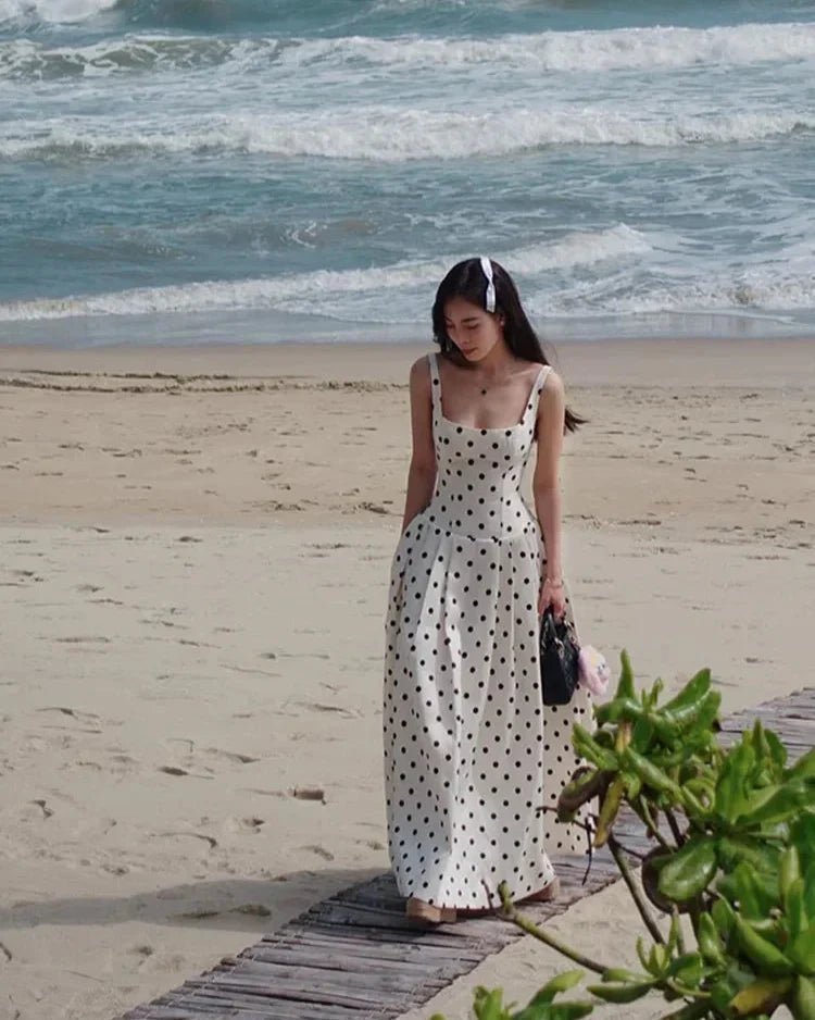 Robe midi à pois Jasmine