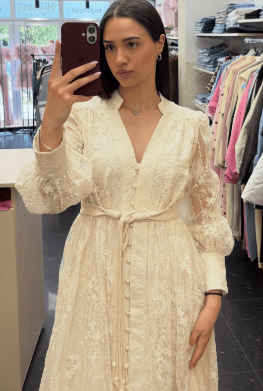 Robe midi Jenina brodée de perles