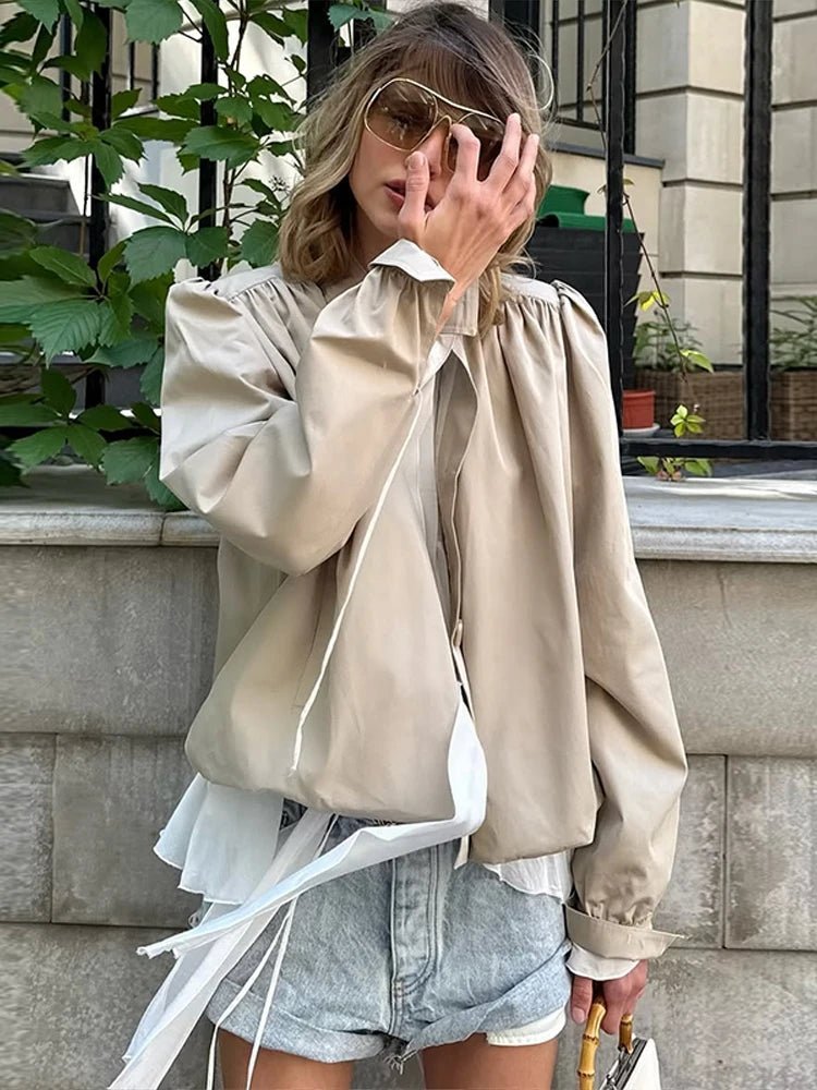 Veste Jenna plissée à coupe ample