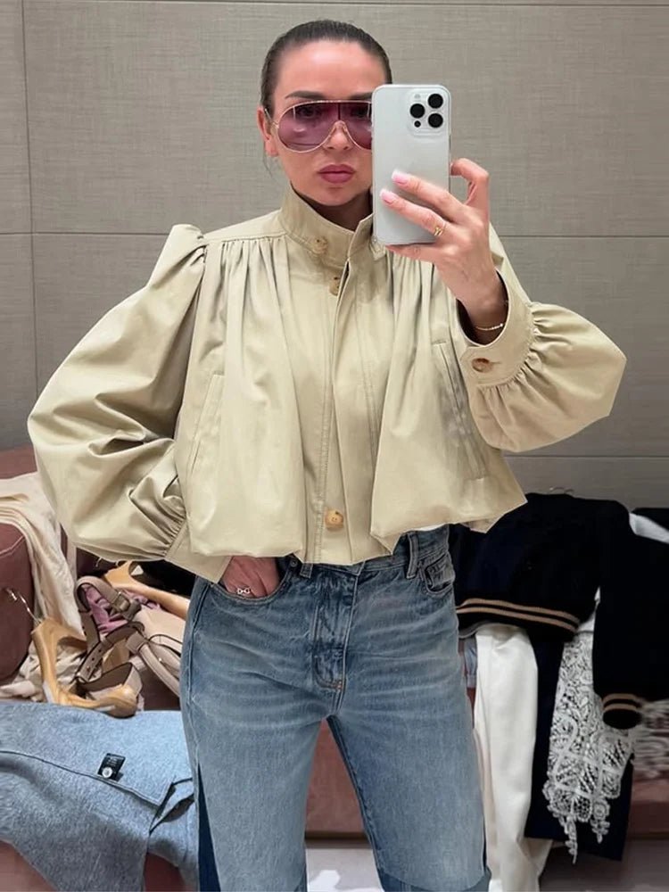 Veste Jenna plissée à coupe ample