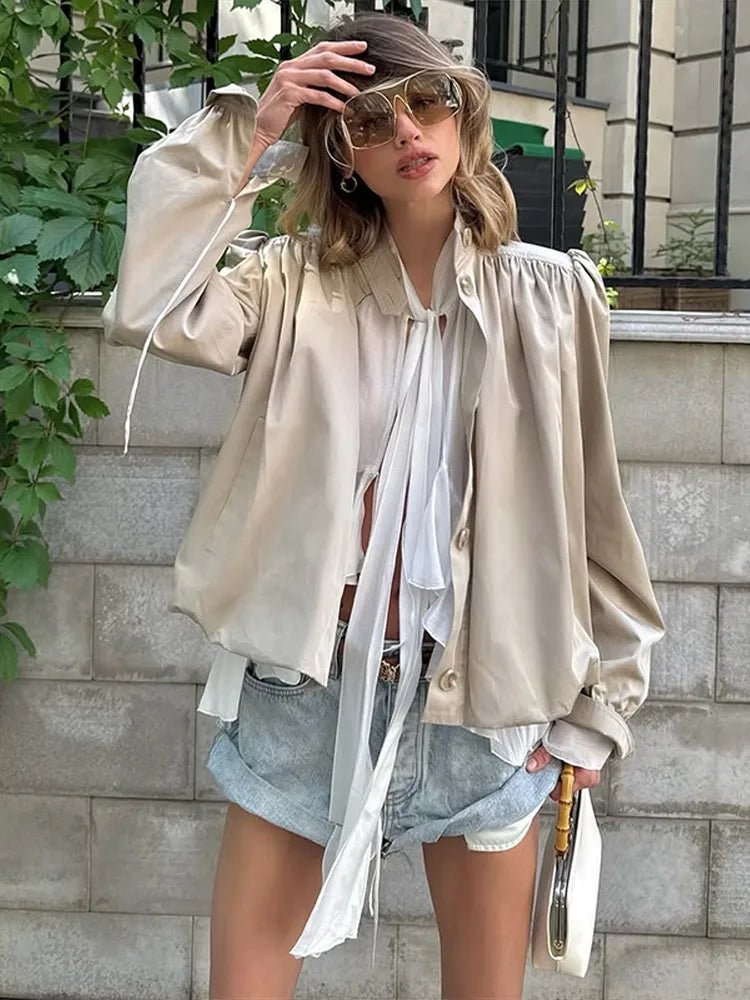 Veste Jenna plissée à coupe ample
