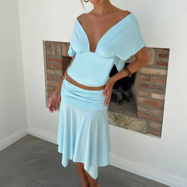 Ensemble Jenna avec top et jupe à épaules dénudées