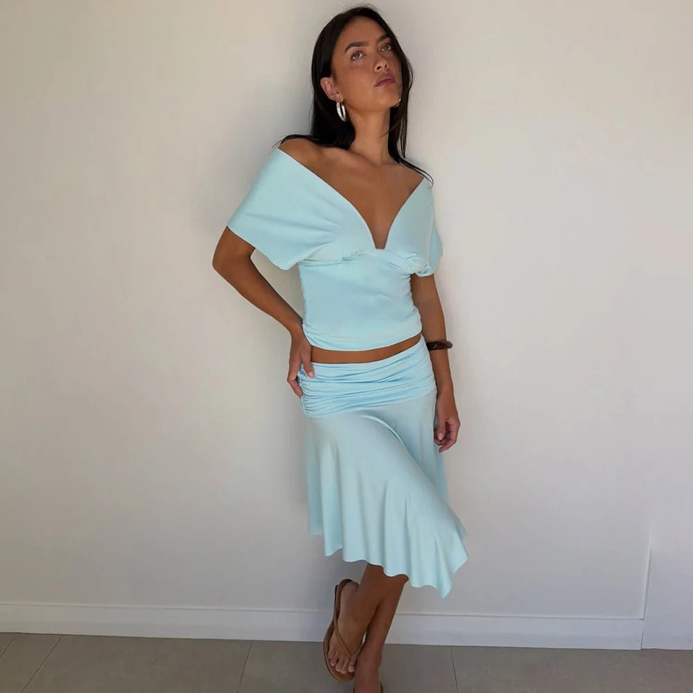 Ensemble Jenna avec top et jupe à épaules dénudées