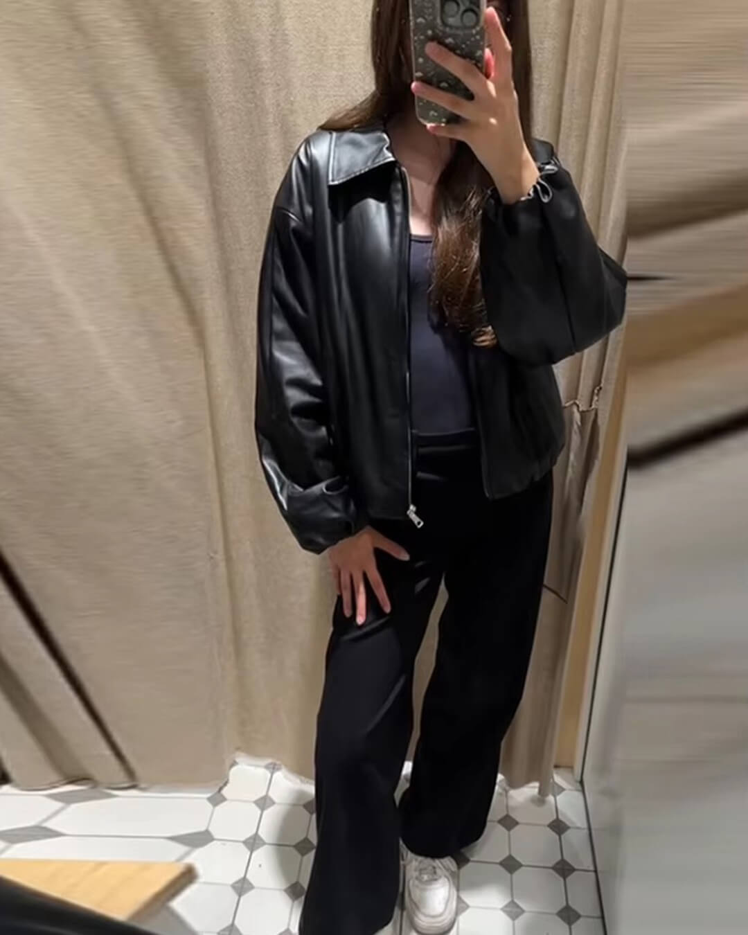 Blouson aviateur Jenny en similicuir