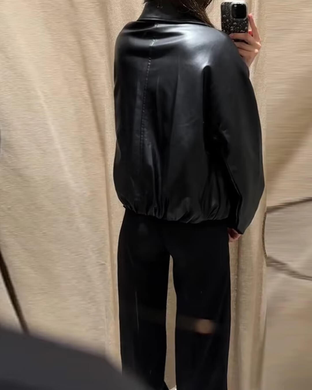 Blouson aviateur Jenny en similicuir
