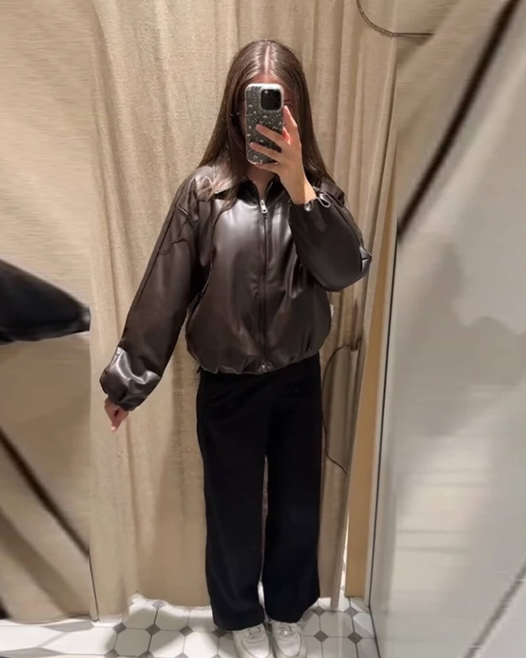 Blouson aviateur Jenny en similicuir