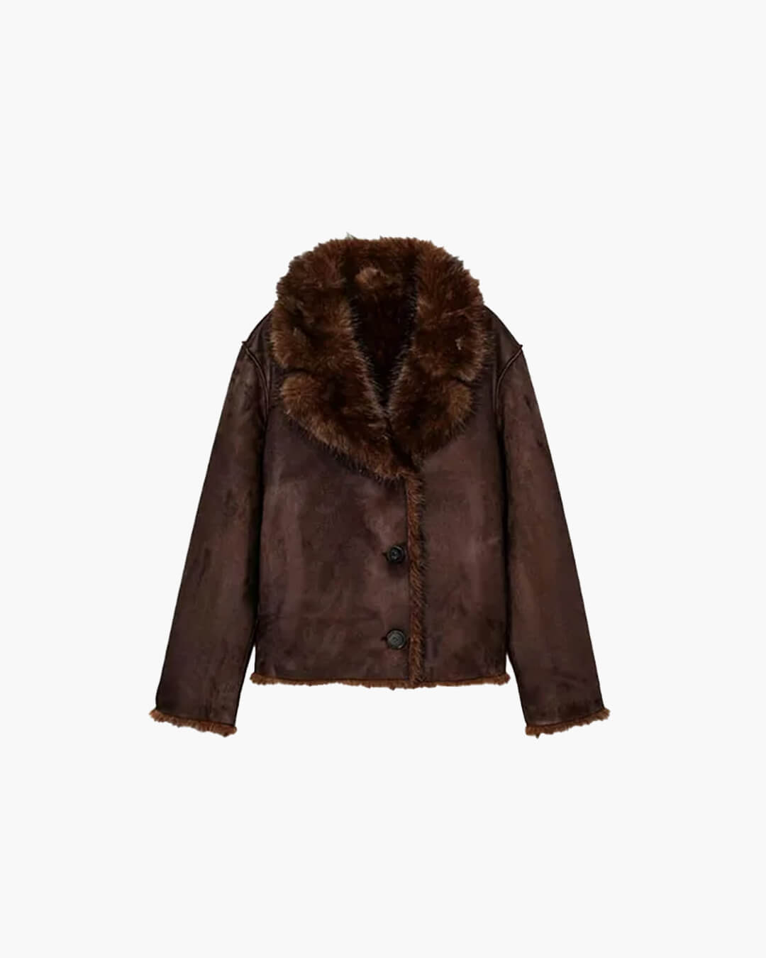Veste réversible en similicuir et fausse fourrure Jenny