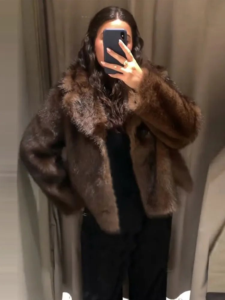 Veste réversible en similicuir et fausse fourrure Jenny