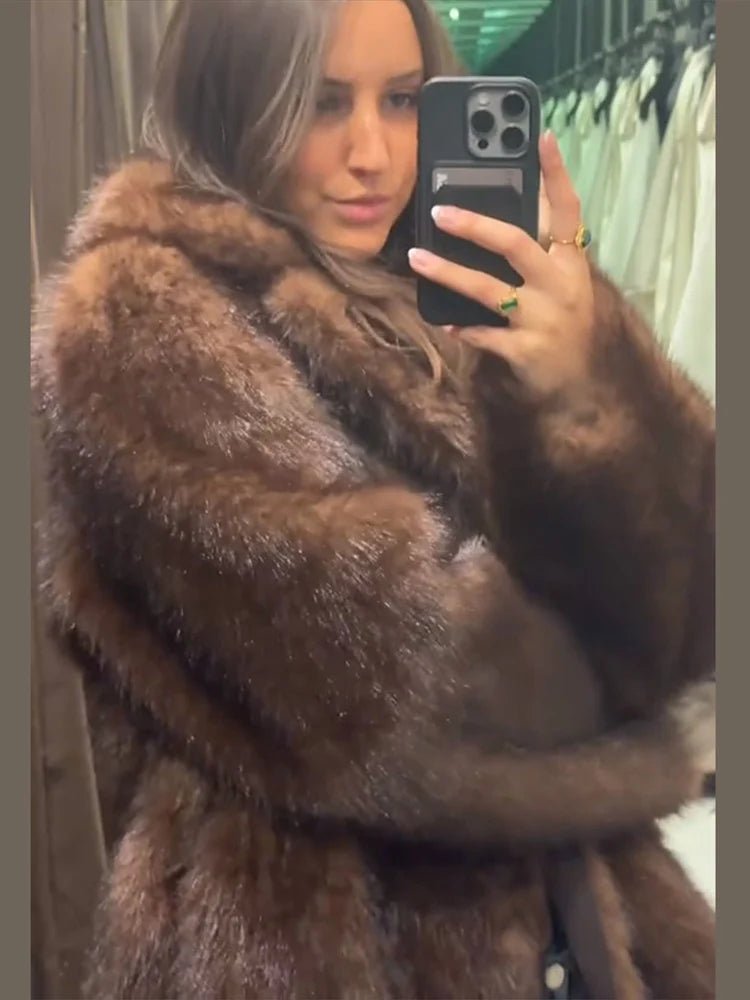 Veste réversible en similicuir et fausse fourrure Jenny