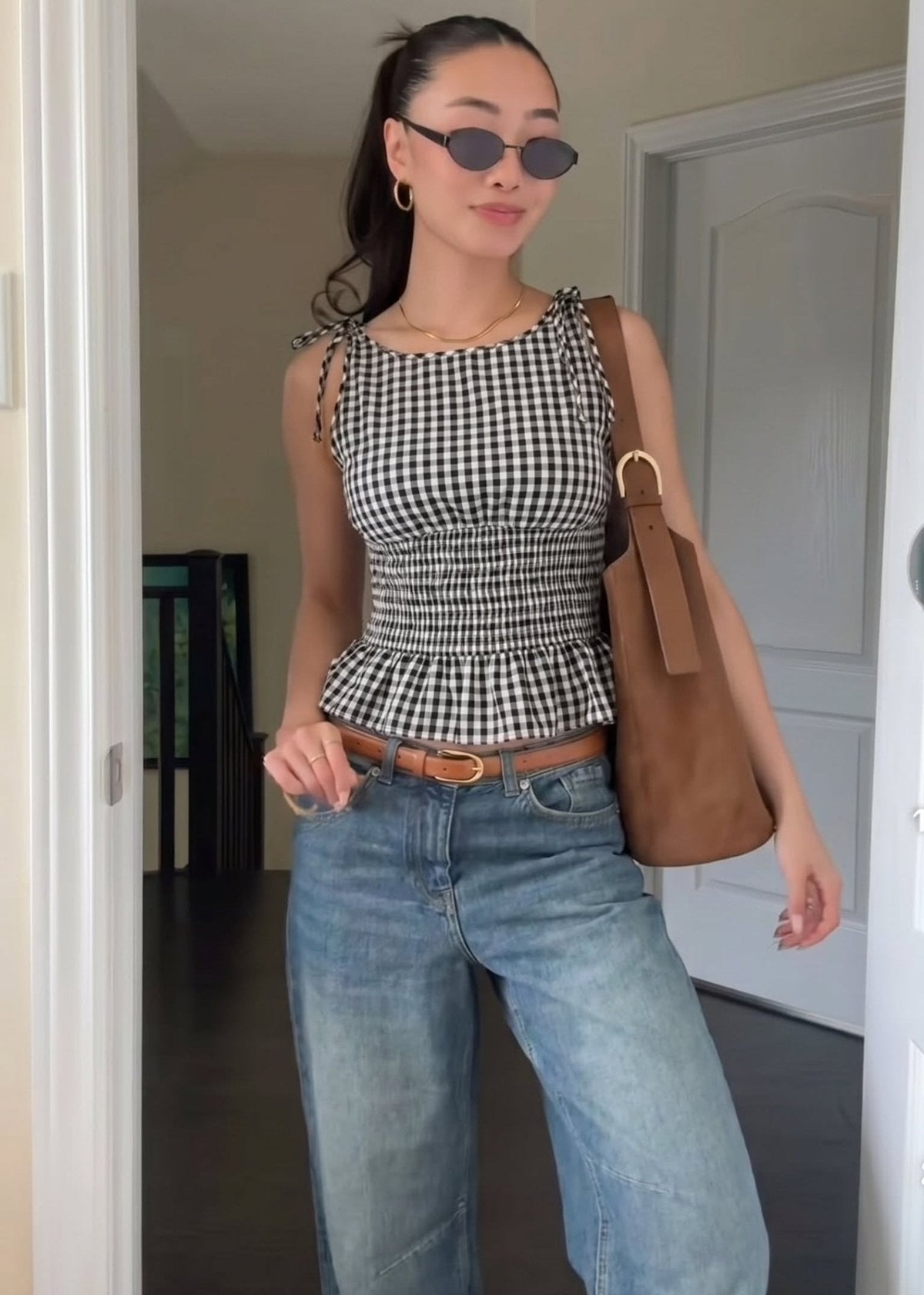 Débardeur à carreaux vintage Jessica