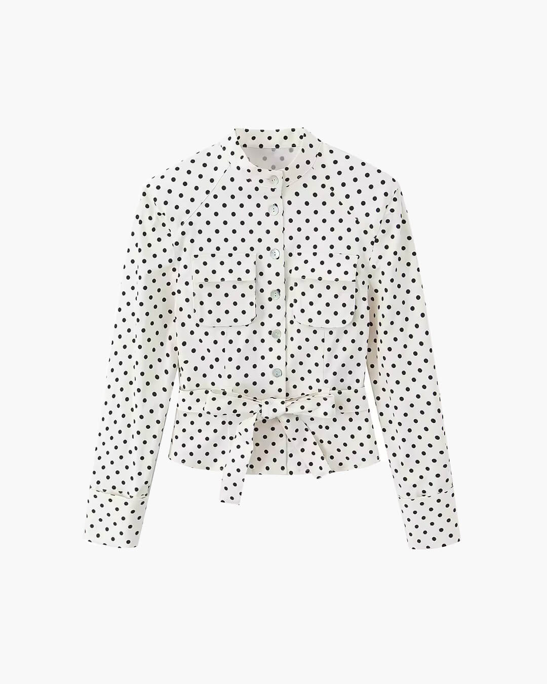 Ensemble pantalon Jia à pois et taille haute