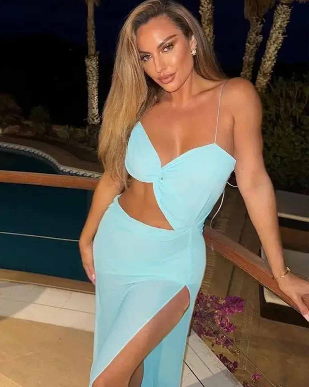 Robe longue Joanna nouée sur le devant avec fentes