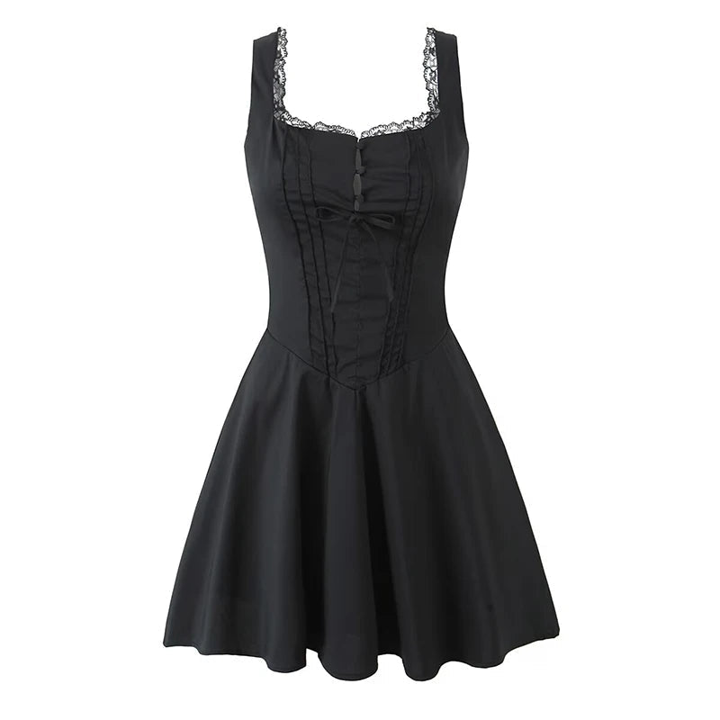 Mini-robe fluide à lacets Jolie