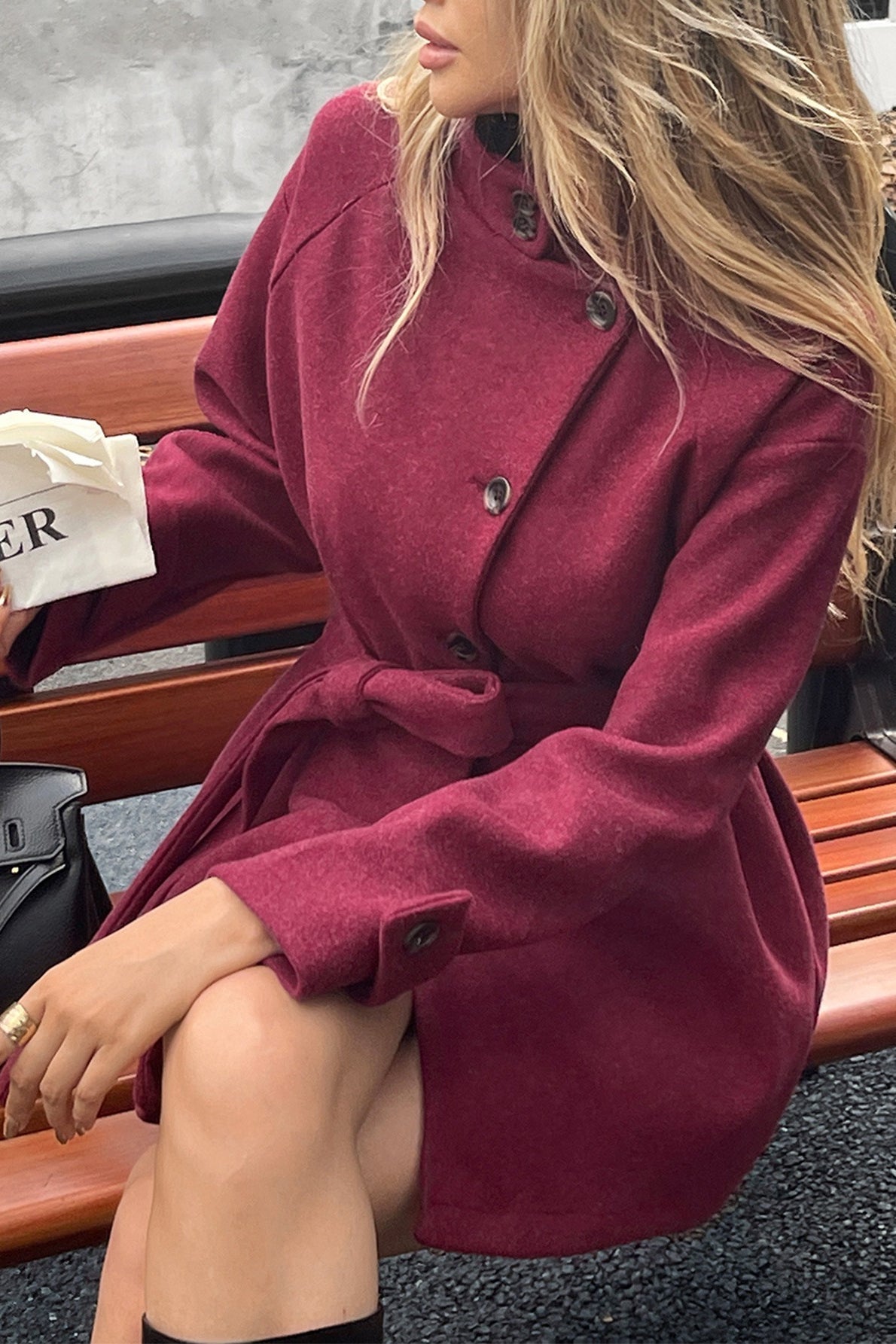 Manteau ceinturé Jolina