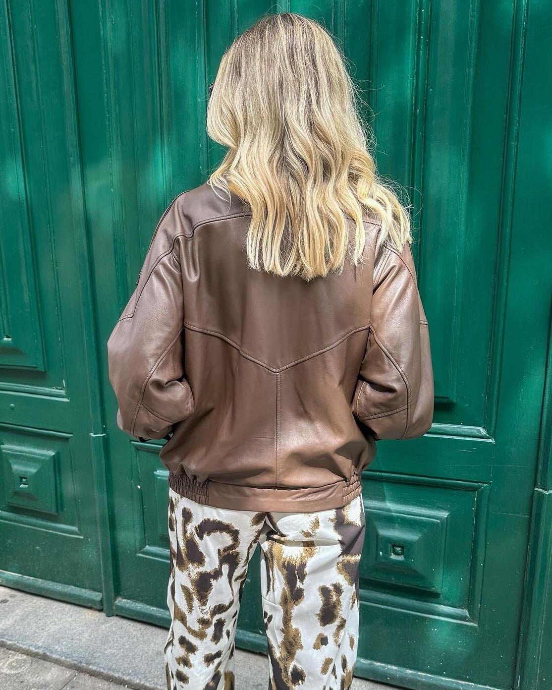 Veste Joyce en similicuir à fermeture éclair asymétrique
