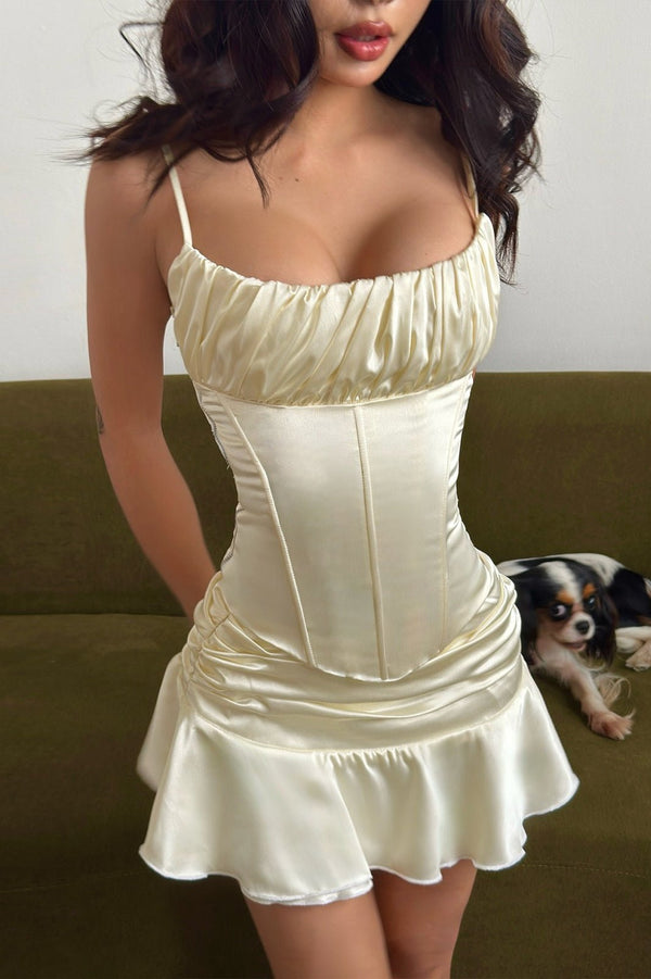 Julia Backless Cami Ruffle Skirt Set