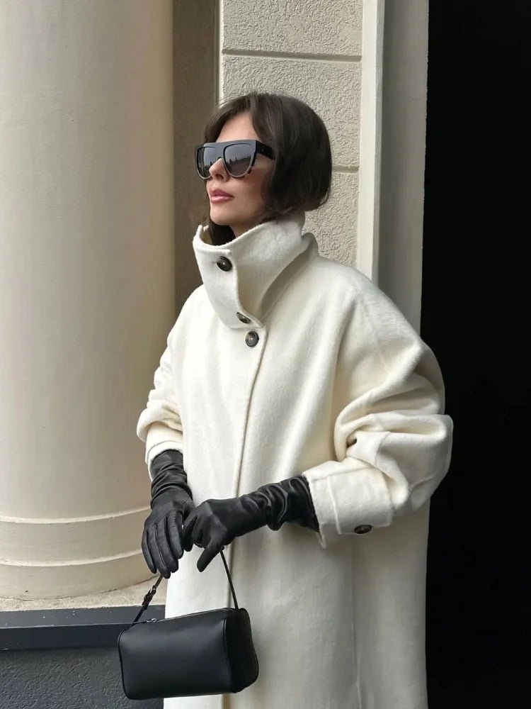 Manteau long Julia à col montant