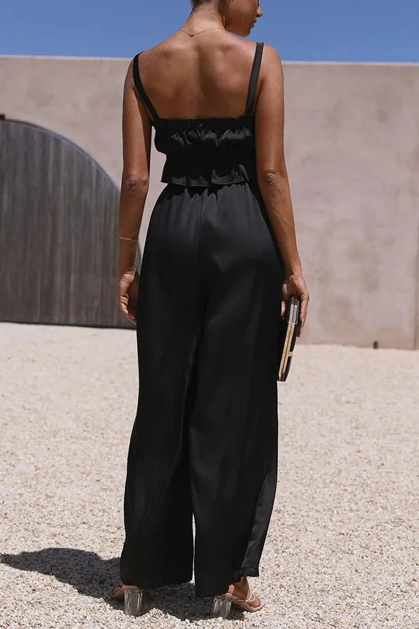 Ensemble Julianne avec haut à volants, taille élastique et pantalon
